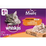 Whiskas So Meaty Shredded Dishes Chicken In Gravy Wet Cat Food Pouches 15pk