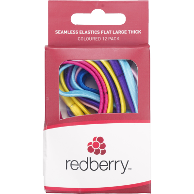 Korbond Redberry Seamless Flat Thick Elastics Large 12pk