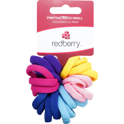 Korbond Redberry Ponytail Hair Rolys Small 24pk