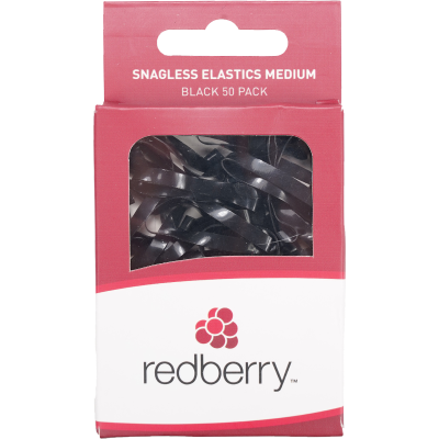 Korbond Redberry Snagless Elastic Medium Black 50pk