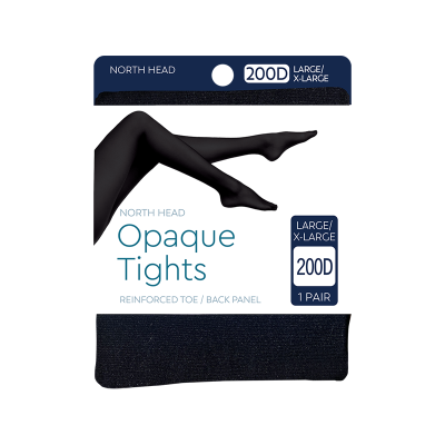 North Head Black 200 Denier Opaque Tights Large/X-Large 1ea