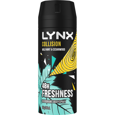 Body Spray Lynx Collision Antiperspirant Lynx Collision Wild Mint