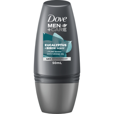 Dove Men+Care Eucalyptus + Birch Scent 48hr Antiperspirant Roll On 50ml