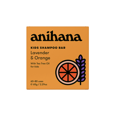 Anihana Lavender & Orange Kids Shampoo Bar 65g