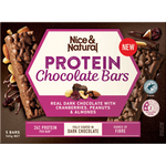 Nice & Natural Cranberries Peanuts & Almonds Protein Chocolate Bars 5pk