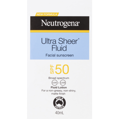 Neutrogena Ultra Sheer Fluid SPF50 Facial Sunscreen 40ml