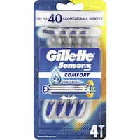 gillette sensor 3 disposable shavers comfort 4pk