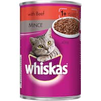 whiskas adult cat food beef mince 400g