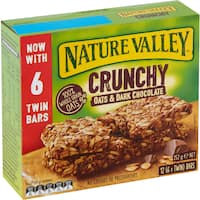 nature valley crunchy muesli bars oats & dark chocolate 252g 6pk