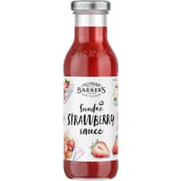 barkers berry topping strawberry sundae sauce 335g