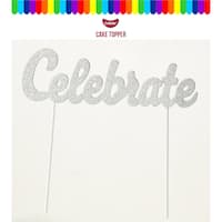 go bake cake toppers silver celebrate