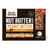 nice & natural nut butter bar peanut milk choc 175g