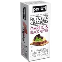 penati nut & seed crackers garlic & black pepper 120g