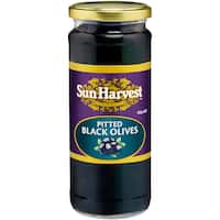 sun harvest olives black pitted 450g
