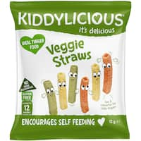 kiddylicious baby snacks veggie straws 12+ months 12g