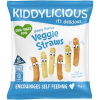 kiddylicious baby snacks cheesy straws 12+ months 12g