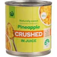 countdown pineapple crushed in natural juice 425g