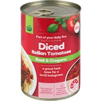 countdown tomatoes diced italian basil oregano 400g
