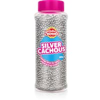 dollar sweets cake decorations silver cachous 130g