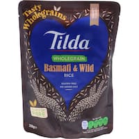 tilda basmati rice brown & wild 250g