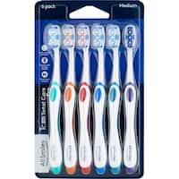 all smiles total care pro toothbrush medium 6pk