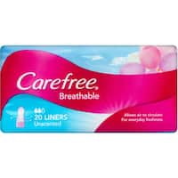 carefree panty liners breathable 20pk