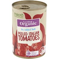 macro organic tomatoes no added salt 400g