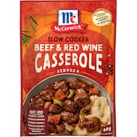 mccormick slow cookers meal base beef & red wine 40g