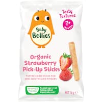 baby bellies organic baby snacks strawberry pick-up sticks 16g