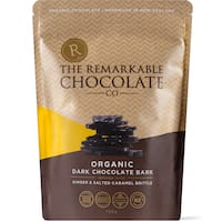 the remarkable chocolate co chocolate ginger & salted caramel bark 135g