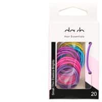 elastic brights hair ties small thin 20pk