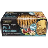 ob finest gluten free crackers fig & pistachio 130g