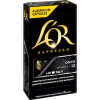 l'or espresso onyx coffee capsules intensity 12 10pk