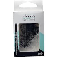 polybands hair ties mini black & clear 100pk