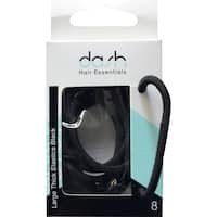 black elastic hair ties large thick 8pk
