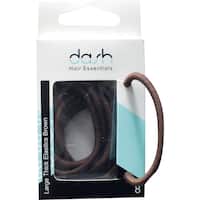 brown elastic hair ties large thick 8pk
