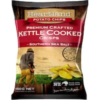 heartland potato chips kettle southern sea salt 150g