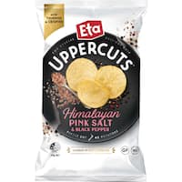 eta upper cuts deli cut potato chips himalayan pink salt 140g