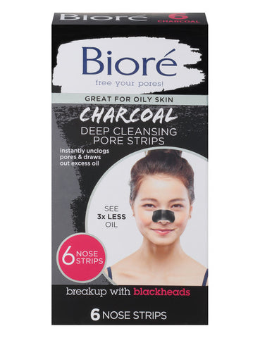 biorebiore pore strips charcoal nose strips6pack