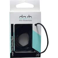 black elastic hair ties large thin 20pk