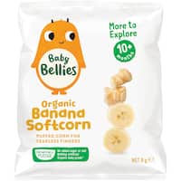 baby bellies organic baby snacks banana softcorn 10+ months 8g