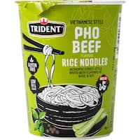 trident instant noodles cup pho beef rice noodles 50g