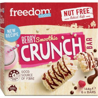 Freedom Foods Breakfast Smoothie Berry Crunch Bar 144g