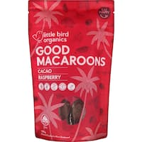 little bird macaroons cacao & raspberry 125g