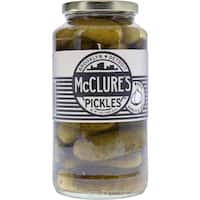 mcclures gherkins whole garlic & dill pickles 907g