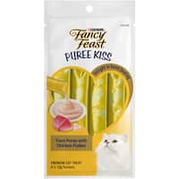 fancy feast puree kiss cat treats tuna chicken flakes 40g