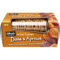olina's bakehouse artisan crackers date & apricot 100g