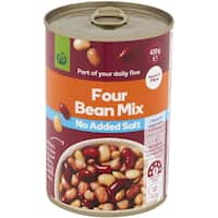 countdown beans four bean mix no added salt 420g