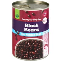 countdown beans black no added salt 420g