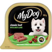 my dog wet dog food lamb classic meaty loaf 100g